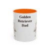 golden-retriever-mug-dad-orange-1 11oz Golden Retriever Dog Dad Mug, Vintage Sketch Coffee Mug, Dog Dad Gift