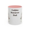 golden-retriever-mug-dad-pink-1 11oz Golden Retriever Dog Dad Mug, Vintage Sketch Coffee Mug, Dog Dad Gift