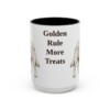 15oz Funny Golden Retriever Mug, Golden Rule More Treats, Vintage Dog Coffee Mug, Dog Lover Gift