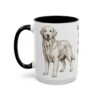 15oz Funny Golden Retriever Mug, Golden Rule More Treats, Vintage Dog Coffee Mug, Dog Lover Gift