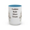 15oz Funny Golden Retriever Mug, Golden Rule More Treats, Vintage Dog Coffee Mug, Dog Lover Gift