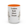 15oz Funny Golden Retriever Mug, Golden Rule More Treats, Vintage Dog Coffee Mug, Dog Lover Gift