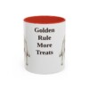 golden-retriever-mug-humor-red-1 11oz Funny Golden Retriever Mug, Golden Rule More Treats, Vintage Dog Coffee Mug, Dog Lover Gift