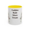 golden-retriever-mug-humor-yellow-1 11oz Funny Golden Retriever Mug, Golden Rule More Treats, Vintage Dog Coffee Mug, Dog Lover Gift