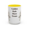 15oz Funny Golden Retriever Mug, Golden Rule More Treats, Vintage Dog Coffee Mug, Dog Lover Gift