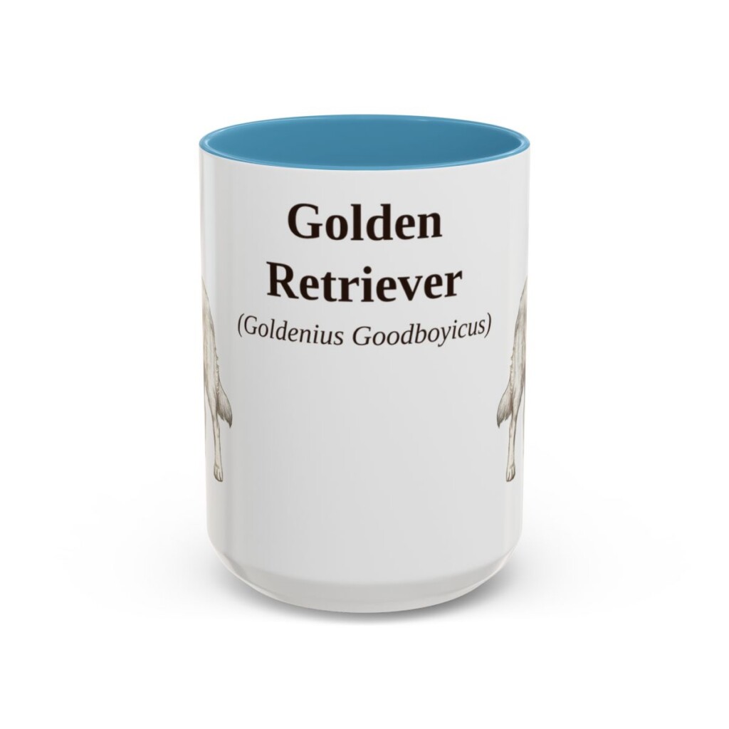 15oz Golden Retriever Latin Mug, Golden Retriever, Vintage Dog Coffee Mug, Dog Lover Gift