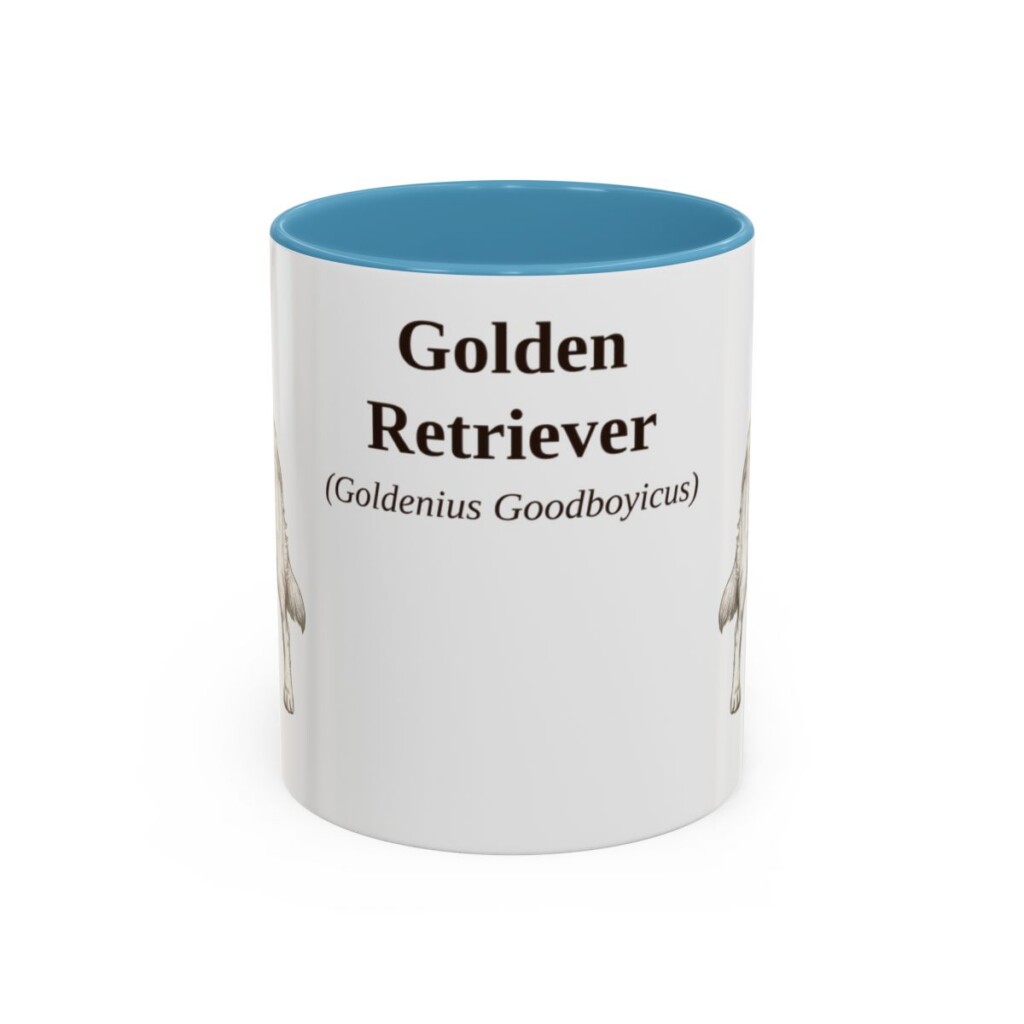 11oz Golden Retriever Latin Mug, Golden Retriever, Vintage Dog Coffee Mug, Dog Lover Gift