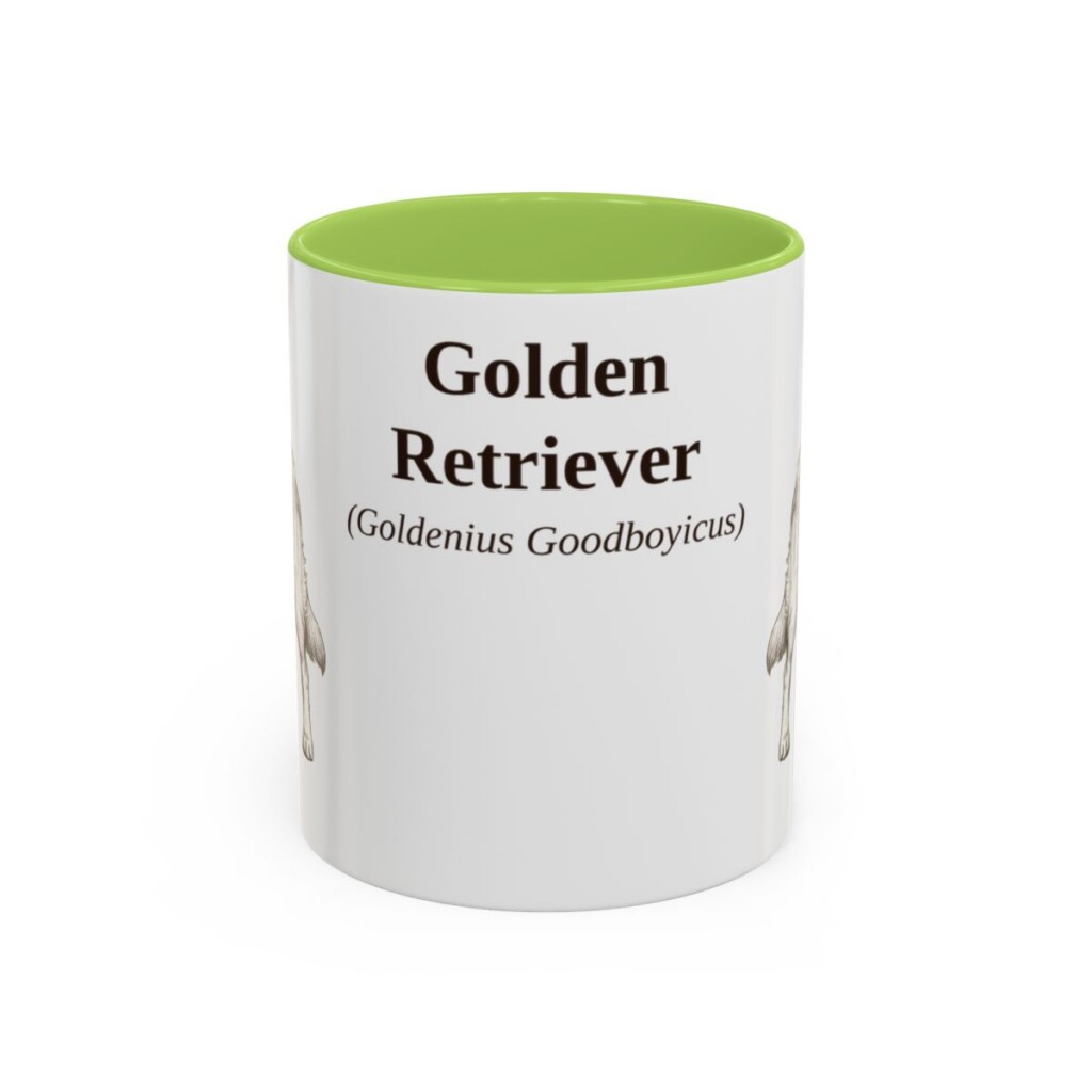 11oz Golden Retriever Latin Mug, Golden Retriever, Vintage Dog Coffee Mug, Dog Lover Gift
