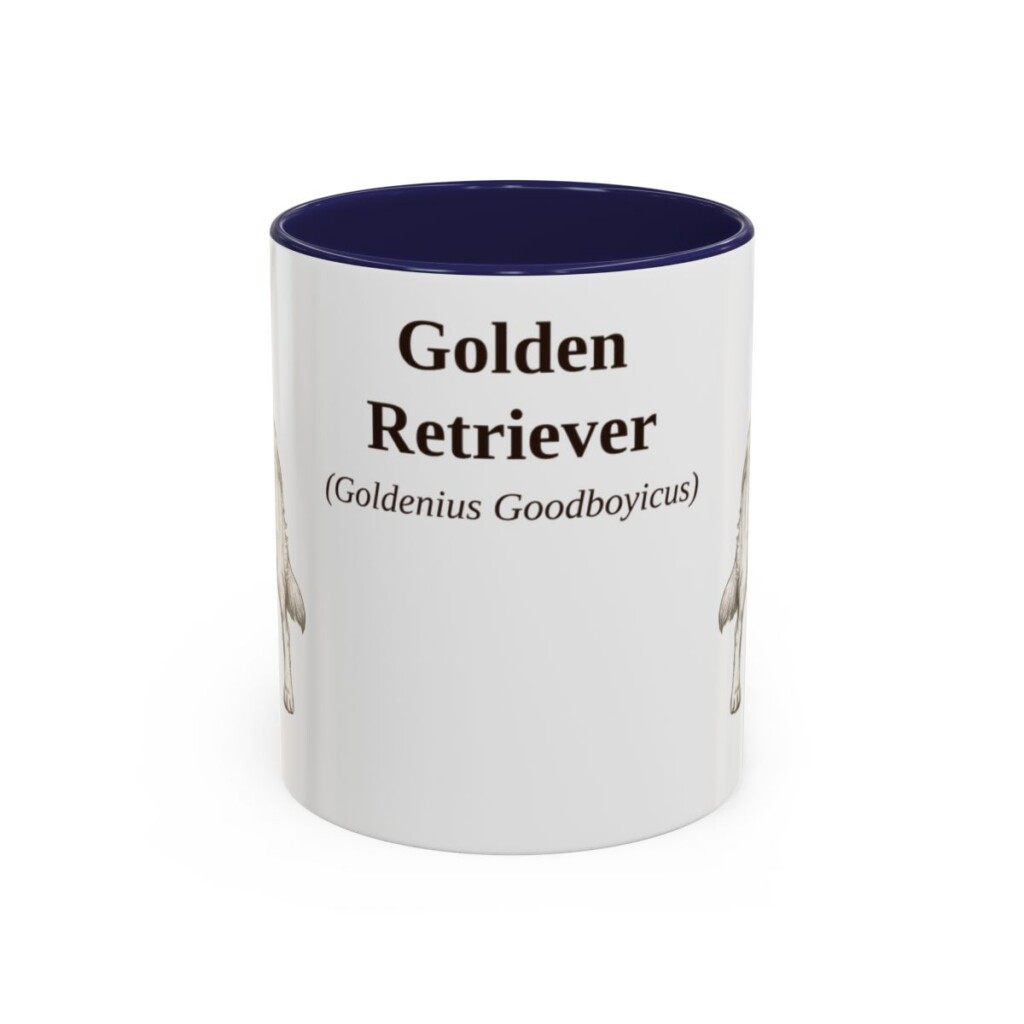 11oz Golden Retriever Latin Mug, Golden Retriever, Vintage Dog Coffee Mug, Dog Lover Gift