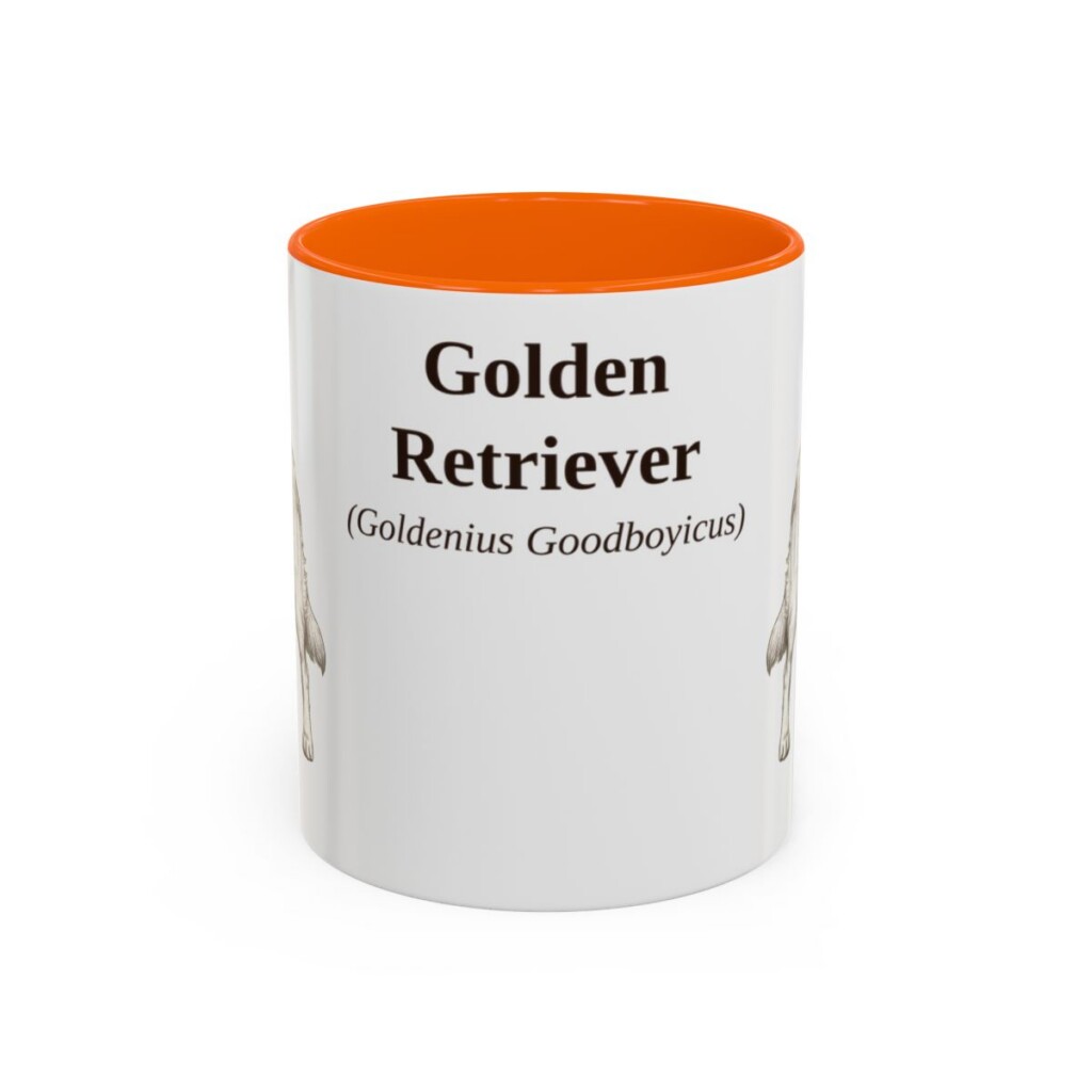 11oz Golden Retriever Latin Mug, Golden Retriever, Vintage Dog Coffee Mug, Dog Lover Gift