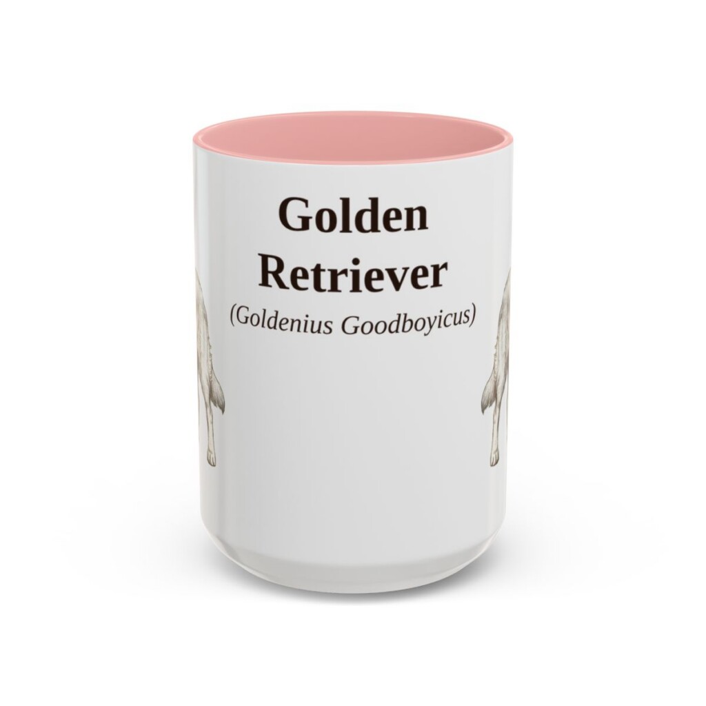 15oz Golden Retriever Latin Mug, Golden Retriever, Vintage Dog Coffee Mug, Dog Lover Gift