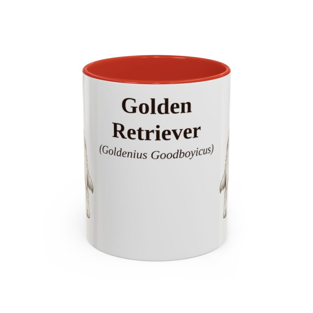 11oz Golden Retriever Latin Mug, Golden Retriever, Vintage Dog Coffee Mug, Dog Lover Gift