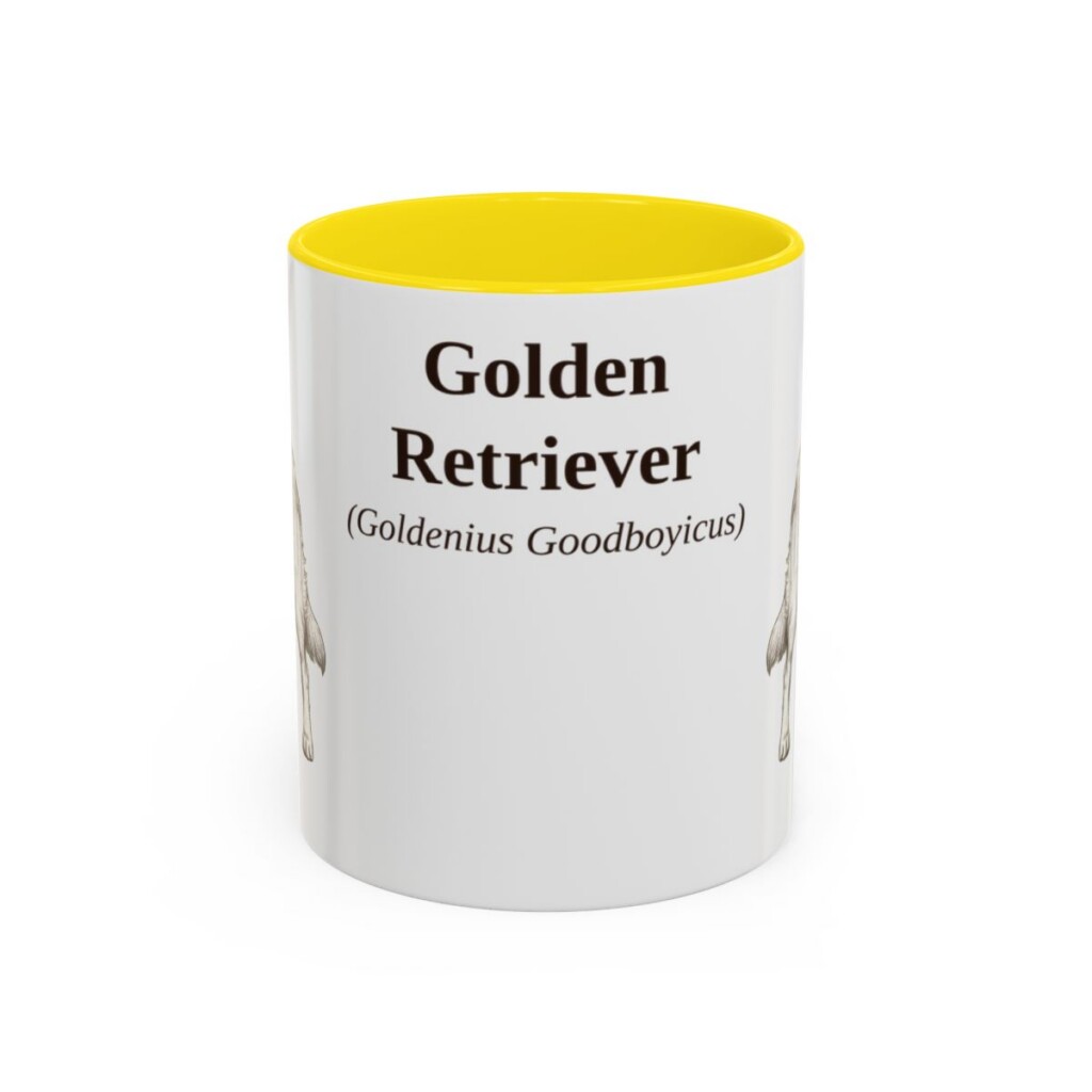 11oz Golden Retriever Latin Mug, Golden Retriever, Vintage Dog Coffee Mug, Dog Lover Gift