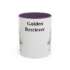 golden-retriever-mug-purple-1 11oz Golden Retriever Mug, Vintage Dog Portrait Coffee Mug, Dog Lover Gift