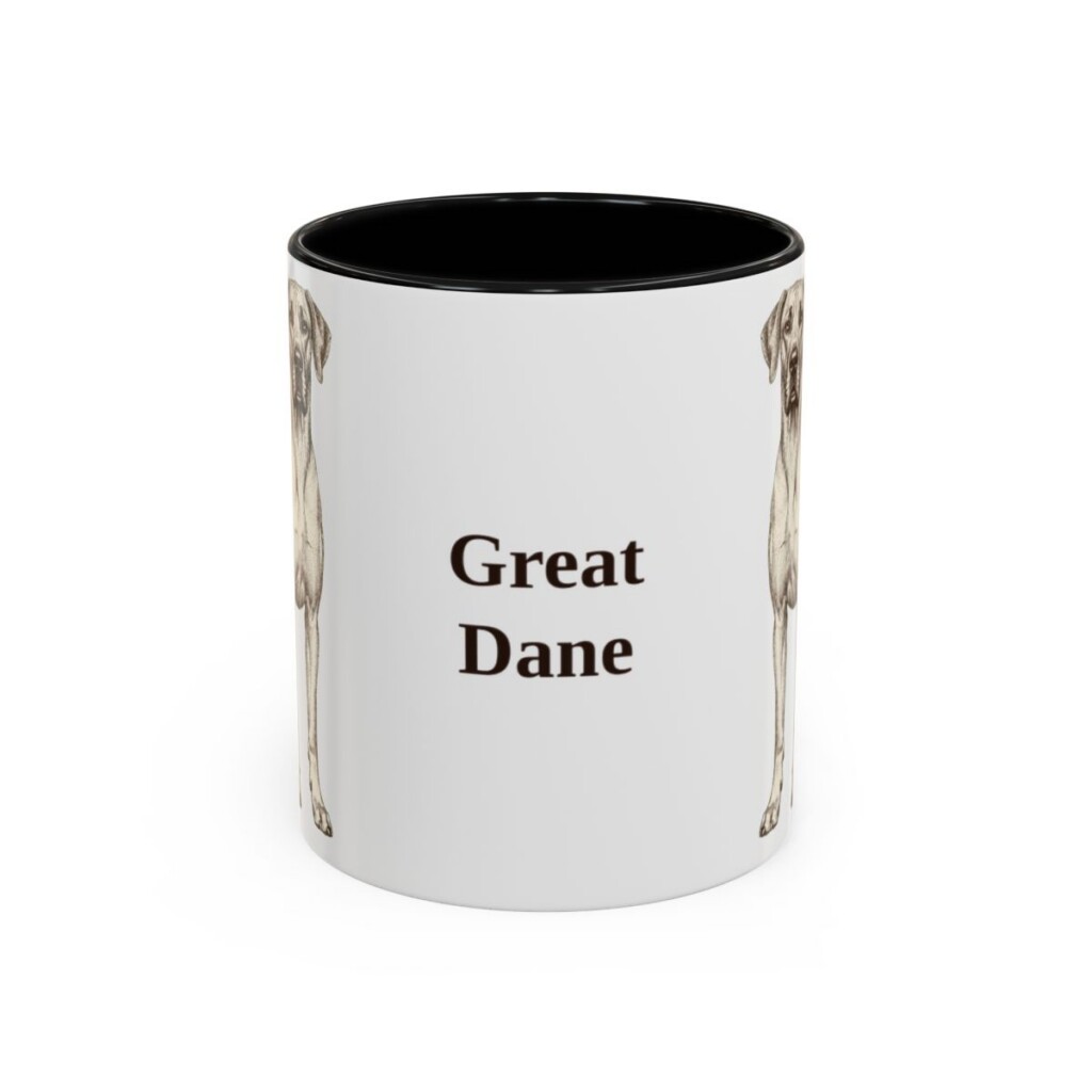 11oz Great Dane Mug, Vintage Dog Portrait Coffee Mug, Dog Lover Gift