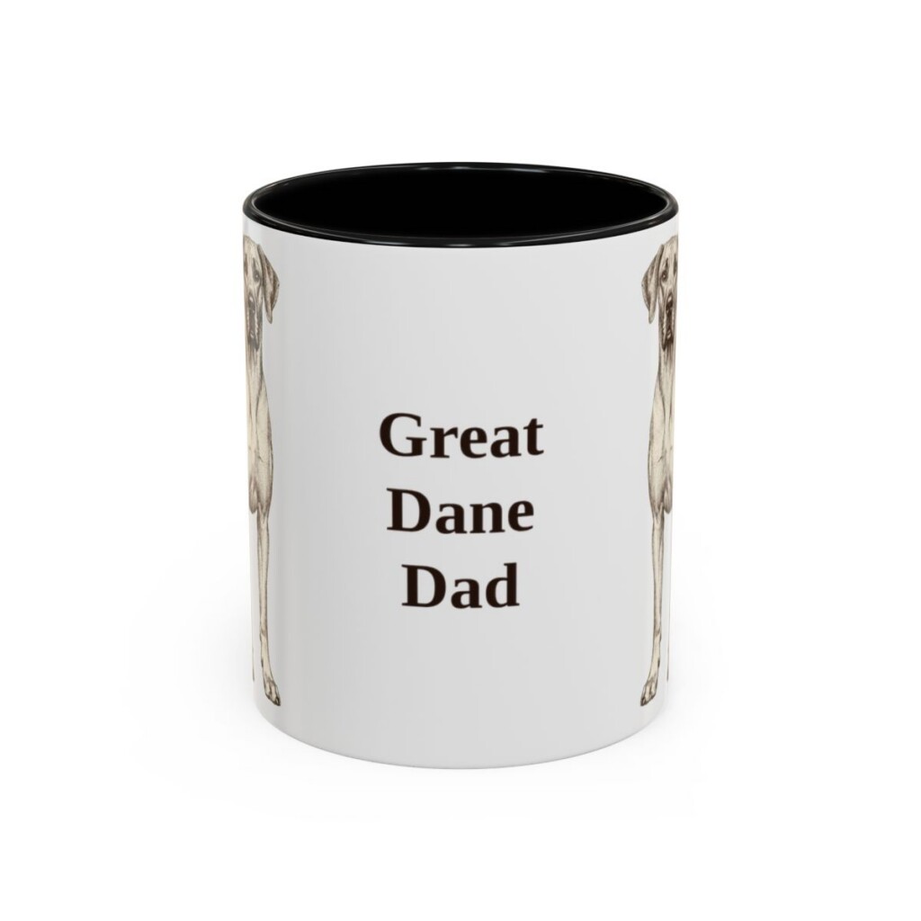 11oz Great Dane Dog Dad Mug, Vintage Sketch Coffee Mug, Dog Dad Gift