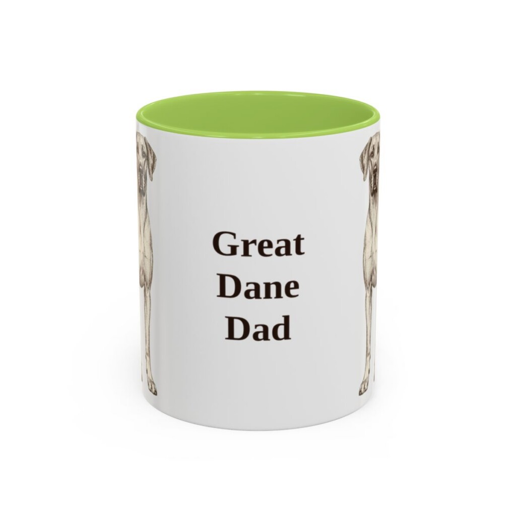 11oz Great Dane Dog Dad Mug, Vintage Sketch Coffee Mug, Dog Dad Gift
