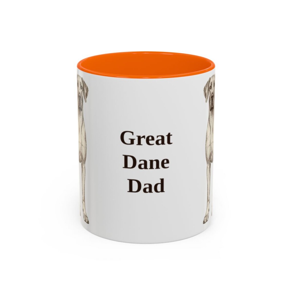 11oz Great Dane Dog Dad Mug, Vintage Sketch Coffee Mug, Dog Dad Gift