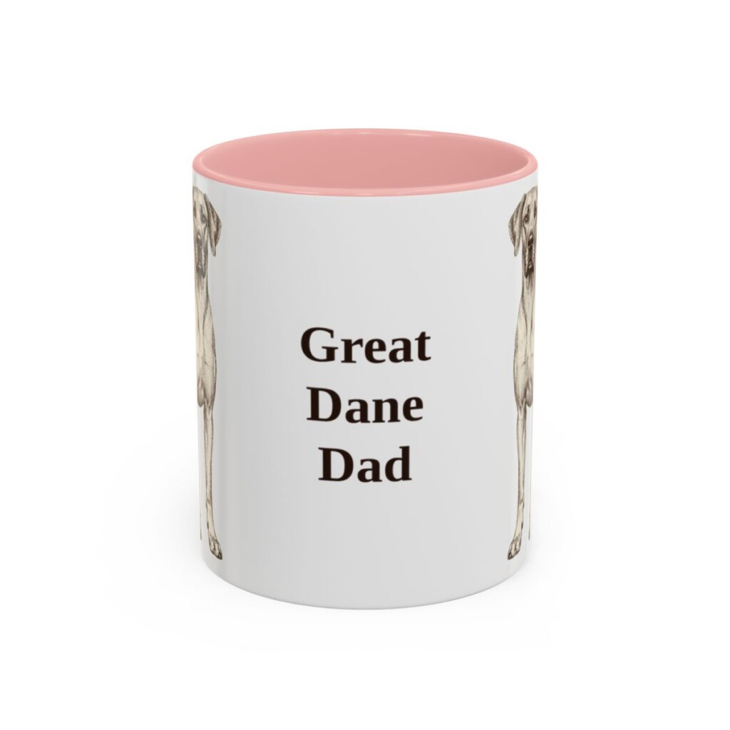 11oz Great Dane Dog Dad Mug, Vintage Sketch Coffee Mug, Dog Dad Gift