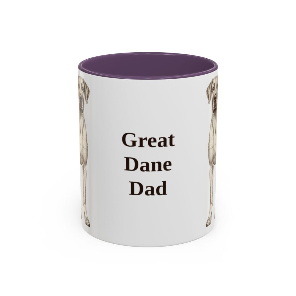 11oz Great Dane Dog Dad Mug, Vintage Sketch Coffee Mug, Dog Dad Gift