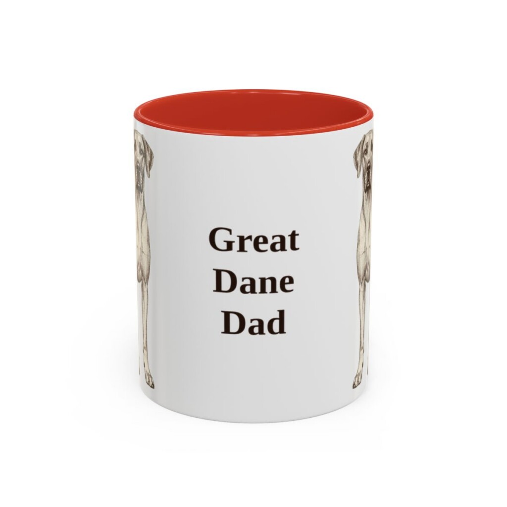 11oz Great Dane Dog Dad Mug, Vintage Sketch Coffee Mug, Dog Dad Gift