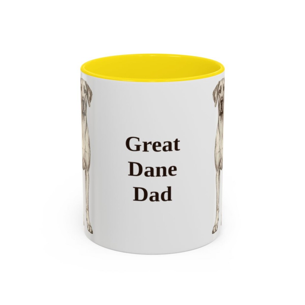 11oz Great Dane Dog Dad Mug, Vintage Sketch Coffee Mug, Dog Dad Gift