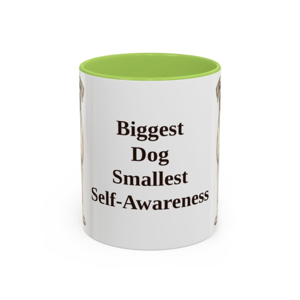 11oz Funny Great Dane Mug, Biggest Dog Smallest Self-Awareness, Vintage Dog Coffee Mug, Dog Lover Gift