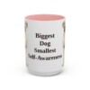 great-dane-mug-humor-pink-3 15oz Funny Great Dane Mug, Biggest Dog Smallest Self-Awareness, Vintage Dog Coffee Mug, Dog Lover Gift