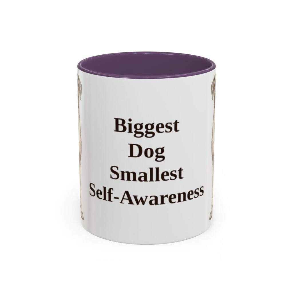 11oz Funny Great Dane Mug, Biggest Dog Smallest Self-Awareness, Vintage Dog Coffee Mug, Dog Lover Gift