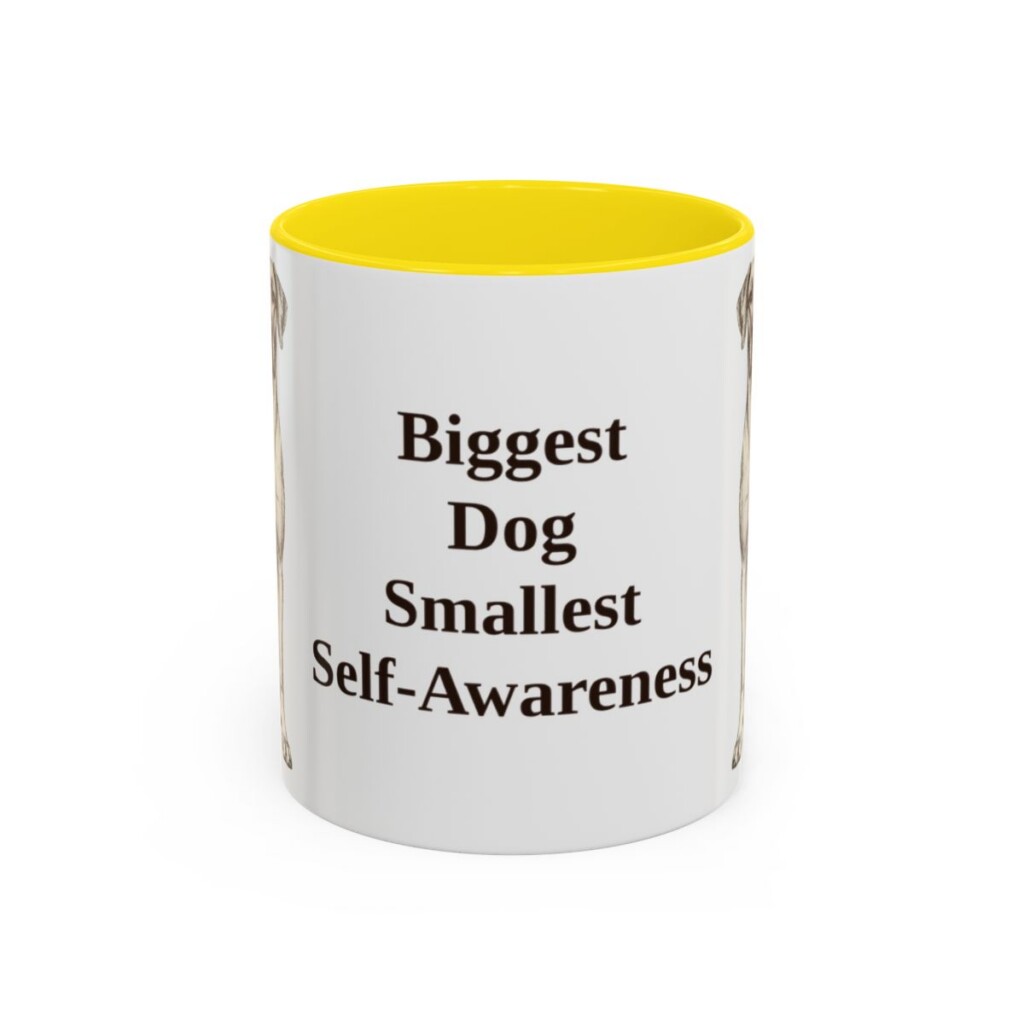 11oz Funny Great Dane Mug, Biggest Dog Smallest Self-Awareness, Vintage Dog Coffee Mug, Dog Lover Gift