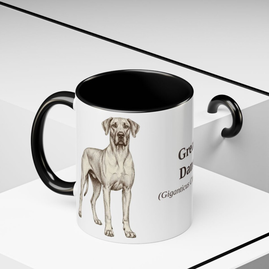 11oz Great Dane Latin Mug, Great Dane, Vintage Dog Coffee Mug, Dog Lover Gift