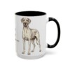 15oz Great Dane Latin Mug, Great Dane, Vintage Dog Coffee Mug, Dog Lover Gift
