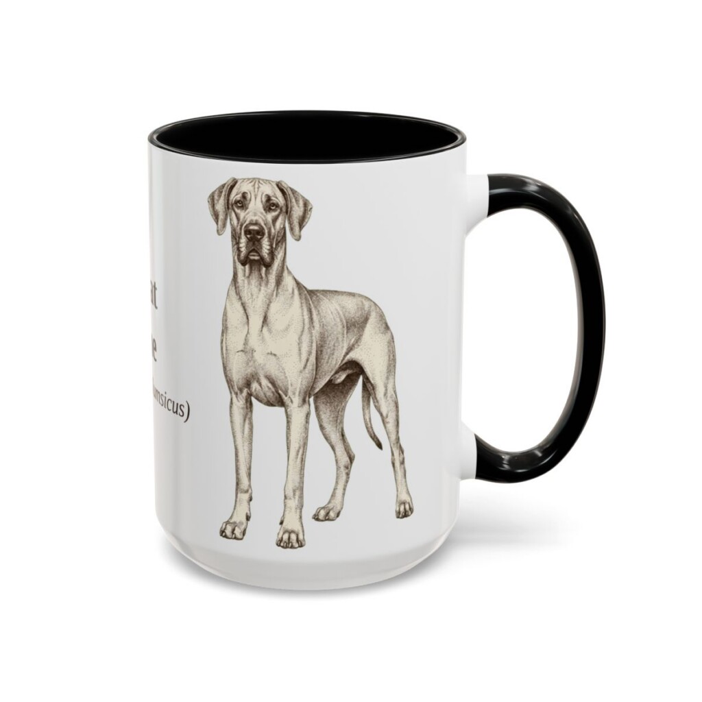 15oz Great Dane Latin Mug, Great Dane, Vintage Dog Coffee Mug, Dog Lover Gift