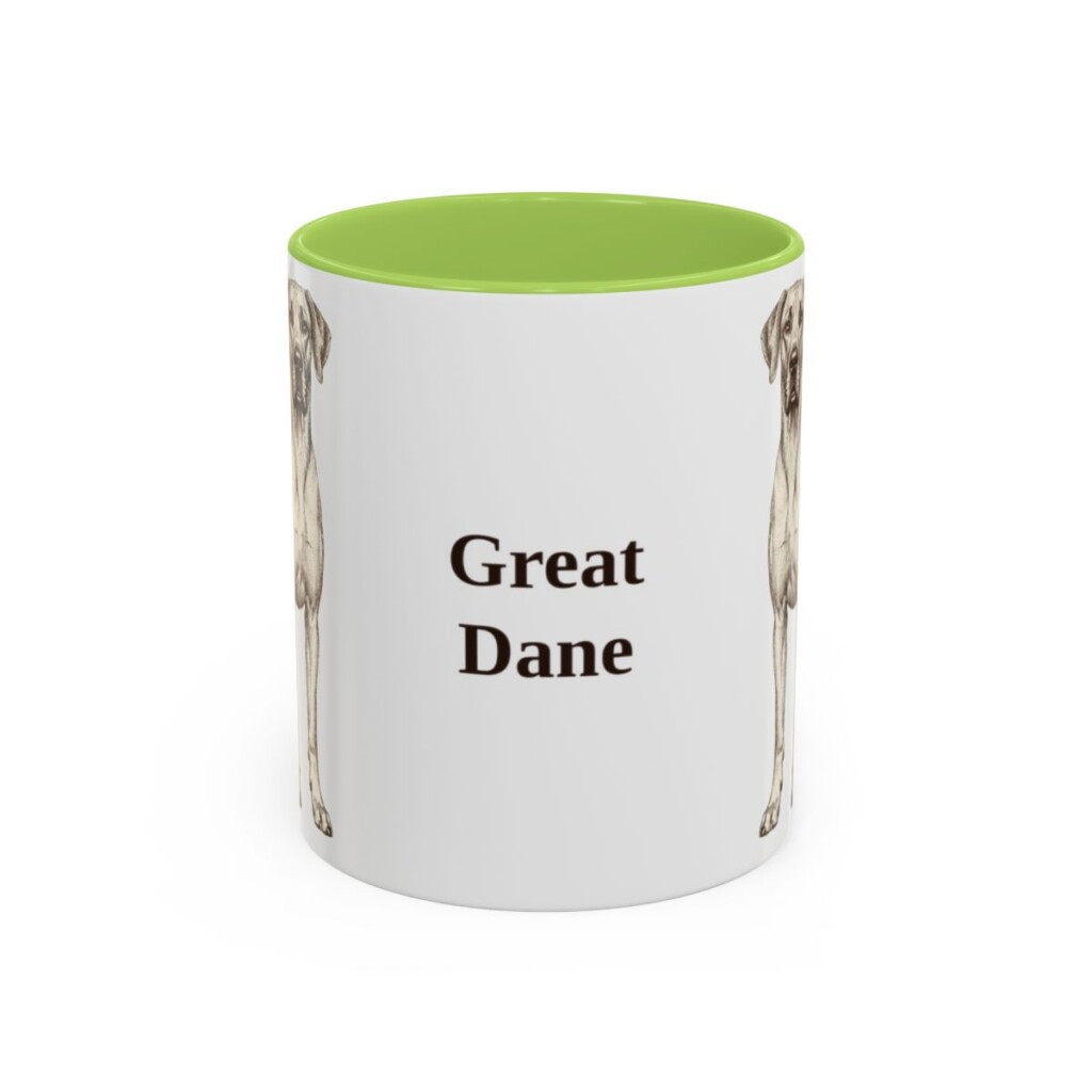 11oz Great Dane Mug, Vintage Dog Portrait Coffee Mug, Dog Lover Gift