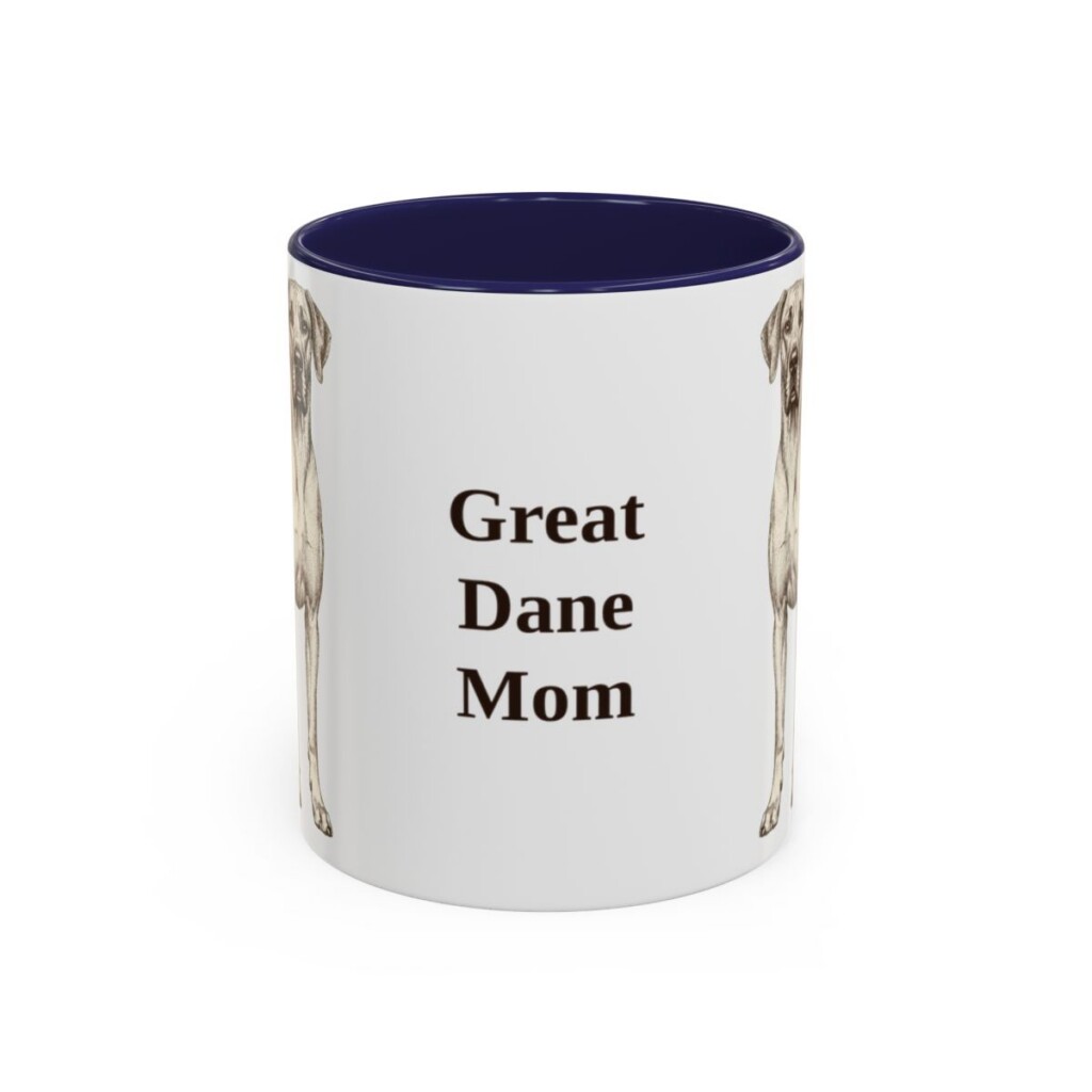 11oz Great Dane Dog Mom Mug, Vintage Sketch Coffee Mug, Dog Mom Gift