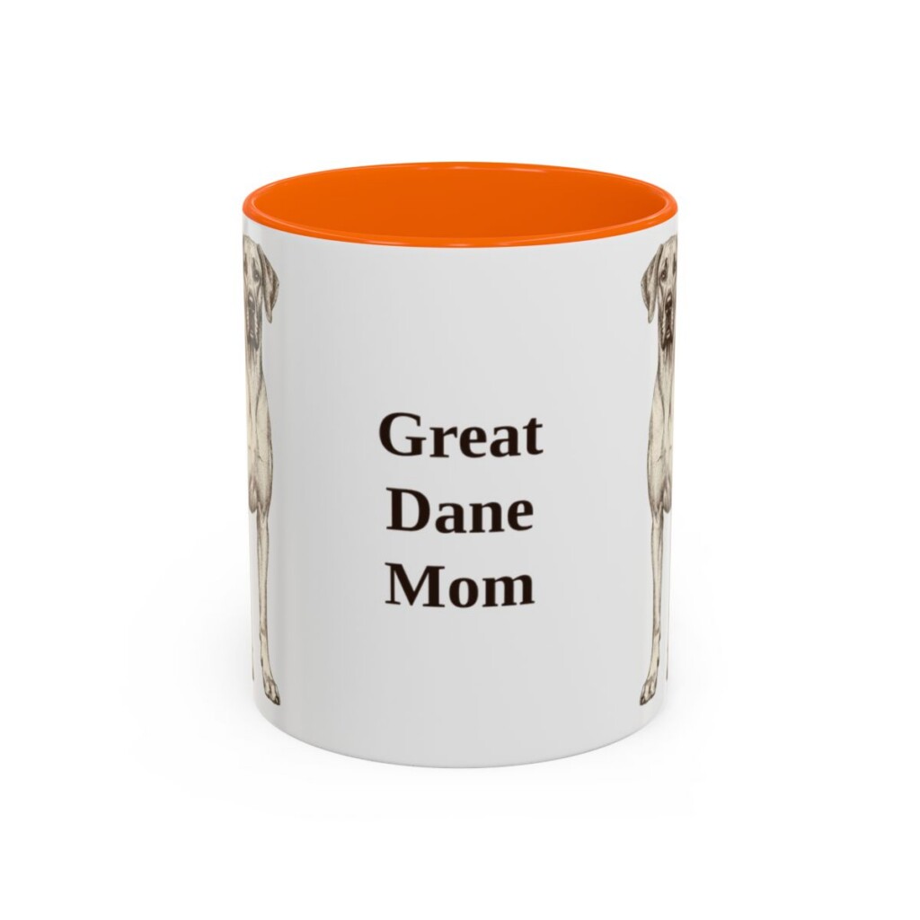 11oz Great Dane Dog Mom Mug, Vintage Sketch Coffee Mug, Dog Mom Gift
