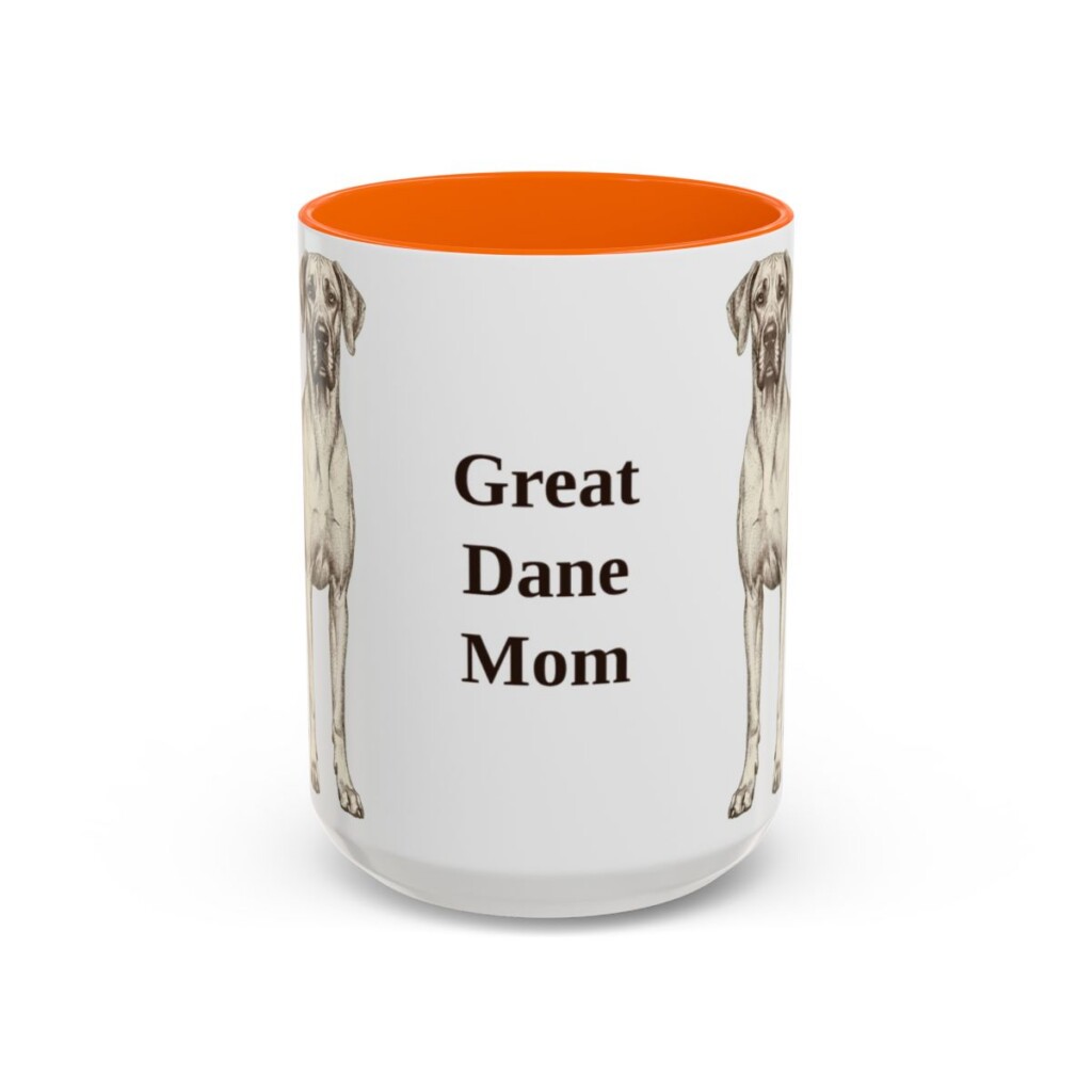 15oz Great Dane Dog Mom Mug, Vintage Sketch Coffee Mug, Dog Mom Gift