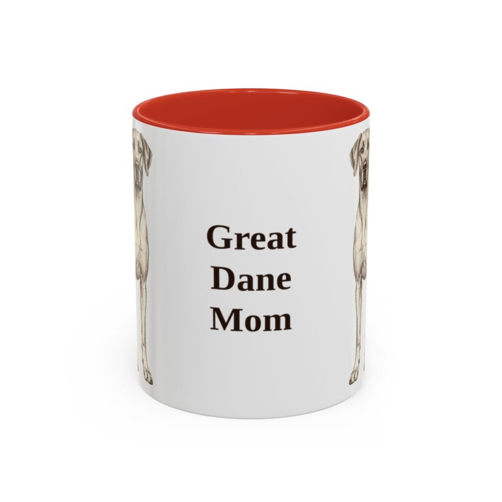 11oz Great Dane Dog Mom Mug, Vintage Sketch Coffee Mug, Dog Mom Gift