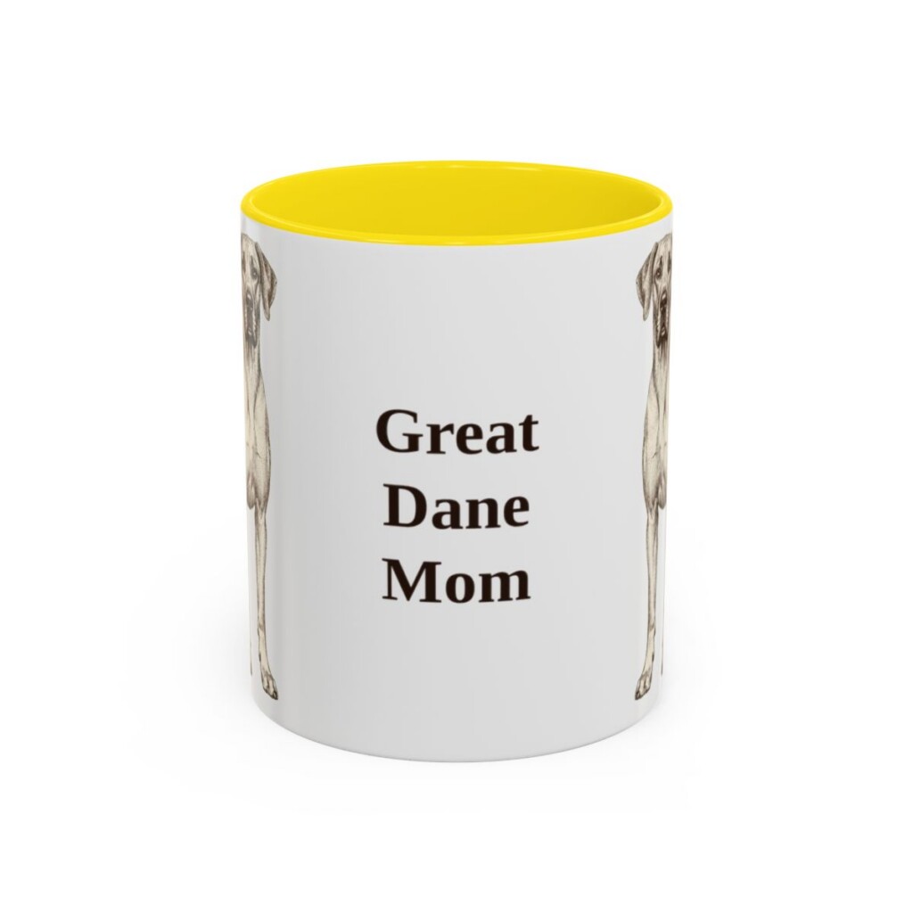 11oz Great Dane Dog Mom Mug, Vintage Sketch Coffee Mug, Dog Mom Gift
