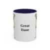 11oz Great Dane Mug, Vintage Dog Portrait Coffee Mug, Dog Lover Gift
