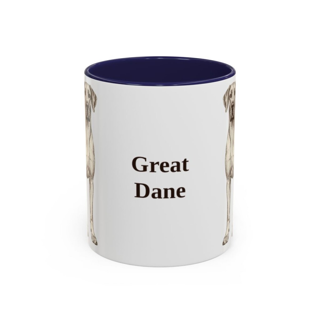 11oz Great Dane Mug, Vintage Dog Portrait Coffee Mug, Dog Lover Gift