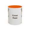 11oz Great Dane Mug, Vintage Dog Portrait Coffee Mug, Dog Lover Gift