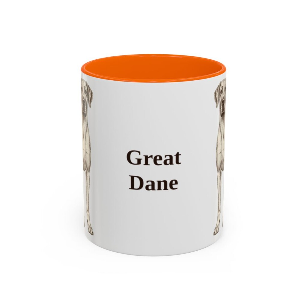 11oz Great Dane Mug, Vintage Dog Portrait Coffee Mug, Dog Lover Gift