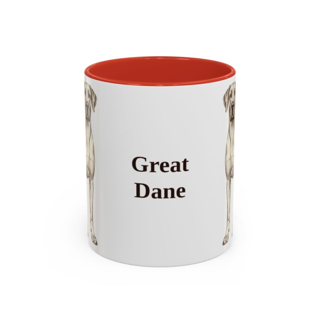 11oz Great Dane Mug, Vintage Dog Portrait Coffee Mug, Dog Lover Gift
