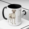 15oz Great Dane Mug, Illustrated Dog Breed Facts Coffee Mug, Vintage Dog Keepsake Gift