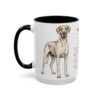 15oz Great Dane Mug, Illustrated Dog Breed Facts Coffee Mug, Vintage Dog Keepsake Gift
