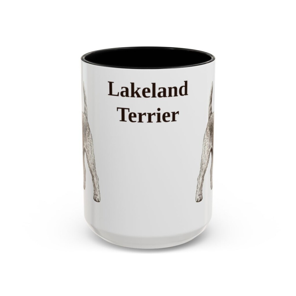 15oz Lakeland Terrier Mug, Vintage Dog Portrait Coffee Mug, Dog Lover Gift