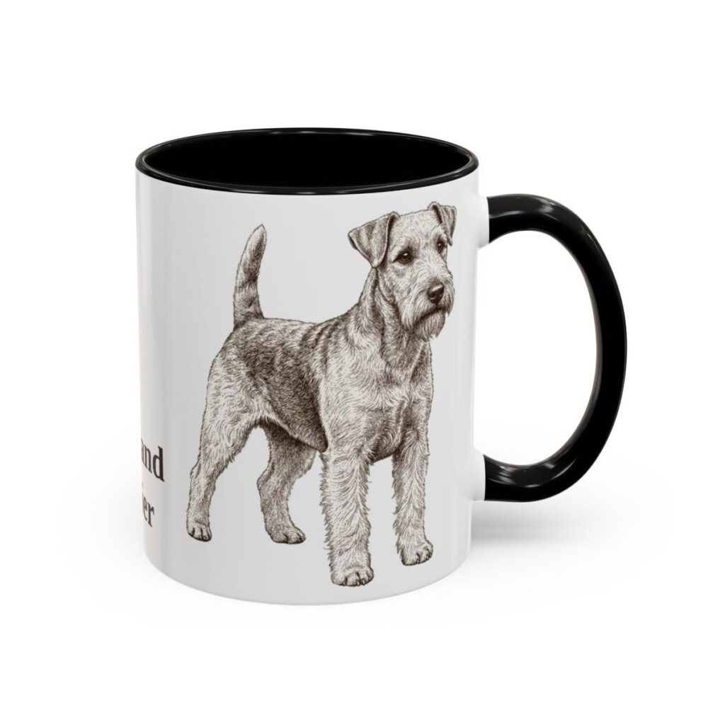 lakeland-terrier-mug-black-right-3 11oz Lakeland Terrier Mug, Vintage Dog Portrait Coffee Mug, Dog Lover Gift