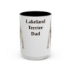 lakeland-terrier-mug-dad-black-front-3 15oz Lakeland Terrier Dog Dad Mug, Vintage Sketch Coffee Mug, Dog Dad Gift
