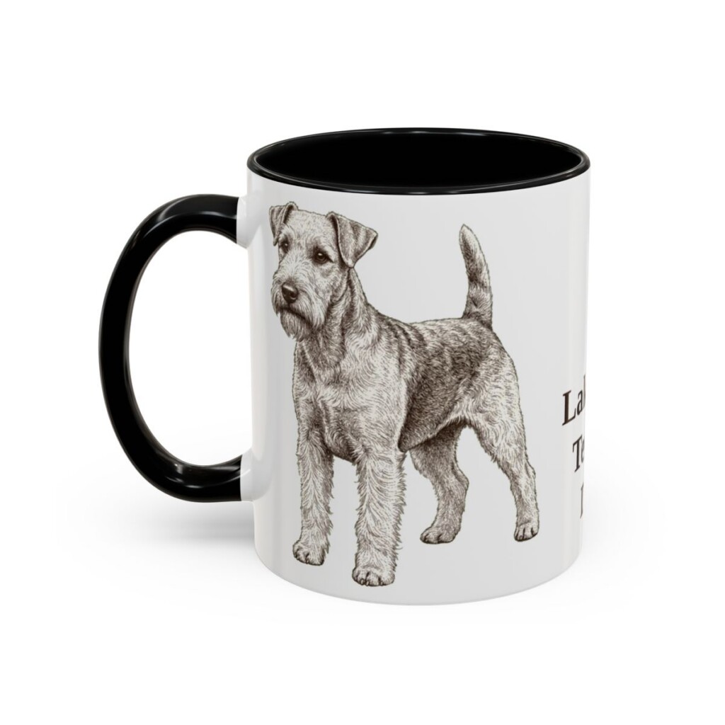 11oz Lakeland Terrier Dog Dad Mug, Vintage Sketch Coffee Mug, Dog Dad Gift